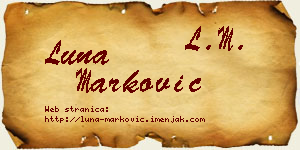 Luna Marković vizit kartica